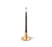 Ebony Suona Horn, Professional Chinese Traditional Wind Instrument, D Key with Copper Bowl & Accessories for Beginners & Players(Small G Tune)