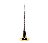 Ebony Suona Musical Instrument D Key Beginner Professional Large And Small Trumpet Mahogany (Color : Golden bowl)