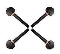 Ebony Tuning Pegs for Standard Full Size Cello 4/4 Featuring Heart Design Head and Integrated End Pin
