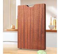 Ebony Wood Cutting Board Solid Cutting Board One Piece No Glue Non Toxic All Whole Single Wooden Butcher Block Thick Hard Woods Heavy Duty Edge Grain (14.2 * 9.5 * 1 inch)