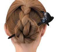 Ebony Wood Hair Stick | Cat Style Stick for Hair - Ebony Hair Sticks, Cheongsam Classical Vintage Sandalwood Wood Hair Ornament for Women Headwear
