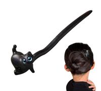 Ebony Wood Hair Stick,Wooden Cat Shape Hair Sticks - Ebony Hair Sticks, Cheongsam Classical Vintage Sandalwood Wood Hair Ornament for Women Headwear