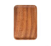 Ebony Wood Serving Tray Rectangular Polished Food-Safe Small Large | Natural African ebony with splinter-free polished finish - wipe clean with a damp cloth, no harsh cleaners
