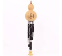 Ebony Wood Tone Tube Hulusi Instrument Professional Performance Type F Key G Key B Flat C Key Professional Hulusi(F tune)