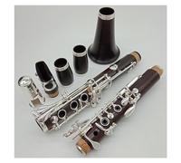 Ebony Wood Tube Body Bb Tone Clarinets Student 17 Keys Silver Plated Keys Clarinet With Mouthpiece Clarinet Kit