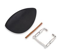 Ebony Wood Violin Chin Rest Smooth Design Ergonomic Stylish with Softwood Strip Bracket for 4/4 Size Violin