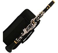 Ebony Wooden Bb 19 Key Clarinet Silver Plated Keys Pads With Case Beginner Clarinet