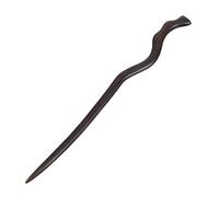 Ebony Wooden Hair Stick for Women Black Vintage Bun Clip | 18cm ancient style hairpin, polished smooth finish, comfortable to touch, for casual wear and shopping