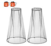 eBoot 2 Pack Head Net Face Mesh Head Cover for Outdoor Lovers Protect from Fly Screen Mosquito Gnat and Other Flies (Grey)