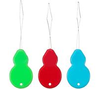 Eboot 20 Pieces Gourd Shaped Plastic Needle Threaders Plastic Wire Loop Hand Machine Sewing Tool with Clear Box for Sewing Crafting Knitting Craft Quilting DIY Art Color Random Assorted Colors