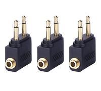 EBOOT 3 Pcs Airplane Headphone Adapter Airline Flight Adapter for Headphone