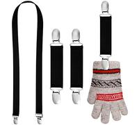 EBOOT 3 Pcs Hat Clip and Mitten Clips Elastic Stretchable Strong Glove Clips for Kids Toddler Children Playing in the Snow Cold Winter Days Home School