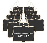 eBoot Mini Rectangle Chalkboard Label for Message Board Signs, Black (Set of 20)