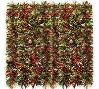 EBOOT Shiny Christmas Tinsel Garland - 39.4 Feet, Metallic, Indoor & Outdoor Decorations (Red, Green, Gold)