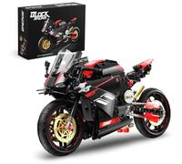 Ebortsin 1:8 Motorcycle Building Set for Adults, for Ducadi V4 Motorcycle Building Blocks, Motorbike Collectible Model Gift for Adults and Kids, Compatible with L***, 426 PCS