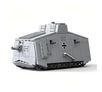 Ebortsin A7V Heavy Tank Building Set for Adults, 920 Pieces WW1 German A7V Tank Building Set, 1:35 Military Panzer Toy Home Decor Collectible, Gifts for Military Enthusiasts