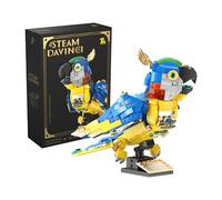 Ebortsin Animal Building Blocks Set, Steampunk Parrot Building Blocks Toys for Adults Boys and Girls, Cute Animal Building Blocks, Christmas, Birthday Gift, Prizes, 490+ Pcs (Blue)
