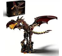 Ebortsin Ideas Dragon Building Set, STEM Fire Dragon Building Blocks Model with Display Stand, STEM Toy for GOT Fans Home Decor, Gift for Movie Fans and Adults, 1439+ PCS