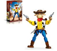 Ebortsin Ideas Western Cowboy Figure Building Set, Western Building Blocks Posable Figure Model, Collectible Model Home Office Decor Gifts for Adults (1589 PCS)