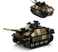 Ebortsin Jagdpanzer 38(t) Hetzer Tank Building Set for Adults, 476+ Pieces WW2 German Military Tank Building Blocks, Military Panzer Bricks Toy Home Decor, Gifts for Tanks Enthusiasts