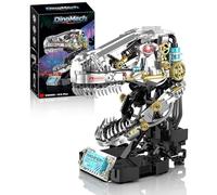 Ebortsin Mechanical Dinosaur Building Set, 916PCS Dinosaur Skull Model Kit with Light, Sound & Mist, Dynamic T-Rex Head Building Block Set for Teens & Adults, Gift for Collectors