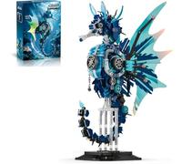 Ebortsin Mechanical Seahorse Building Set for Adult, Movable Ocean Animal with Display Stand, Sea Fish Building Block Toy, Home Office Decor Gift for Animal Lovers(1003+ PCS)