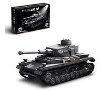 Ebortsin Military Tank Building Set for Adults, WW2 Panzer IV Tanks Building Blocks Toy, 653 PCS Army Tank Toys Building Kit, Home Office Decor Gift for Military Enthusiasts