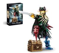 Ebortsin Pirate Captain Mech Building Blocks Set, Ideas Adventure Action Figures Caribbean Captain Building Blocks with Treasure Chest Model, Gift for Pirate Film Fans and Adults, 1705+ Pieces
