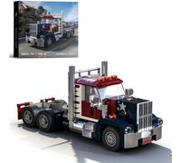 Ebortsin Semi Highway Truck Building Set, City Tow Truck Building Blocks Combinable, 269 Piece City Series Vehicle Model Home Decor, Gift for Adults and Car Enthusiasts