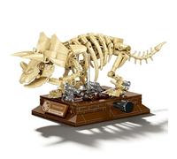 Ebortsin Skeleton Dinosaur Building Blocks Set, 317 PCS Triceratops Fossils Dino Model Building Kit with Mechanical Linkage Func, Ideas Dinosaur Skeleton Gifts for Fossils Lovers & Décor