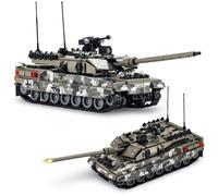 Ebortsin Technik Leopard 2A7 Tank Building Blocks, Military Heavy Tank Clamp Building Blocks Toy Set, 1009 Pieces, Leopard 2A7 Tank Building Blocks, Model Kit, Compatible with L