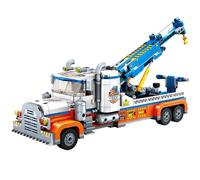 Ebortsin Technik Tow Truck Building Block, Road Rescue Vehicle with Crane Toy, City Crane Construction Building Set, Compatible with Major Brand Car, 781 Pcs