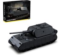 Ebortsin WW2 Military Tank Building Set for Adults, Panzer VIII Maus 1:28 Scale Tank Building Set Model, 2416+ Pieces Maus Tanks Collectible Toys Army Blocks Model, Gifts for Military Enthusiasts