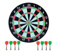 eBoutik - 17" Dart Board Set with Magnetic Darts Arrows - Excellent Indoor & Outdoor Game - Safe for Kids & Adults - Parties, Birthdays, BBQ, Christmas