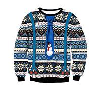 eBoutik - Adult Unisex Festive Colorful & Jolly Christmas Jumpers - Novelty Pullover Jumper - Great For Xmas Parties, Family Events, or Christmas Day - Gift for Yourself or Others - (Christmas Tie)