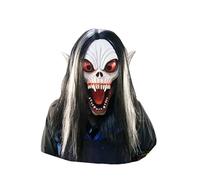 eBoutik - Adults Spooky Halloween Latex Realistic Shrieking Banshee Costume - Scary Scary Creepy Smiling Ghost Demon Silicone Full Cover Head Mask - Cosplay or Fancy Dress - Horror Spirit