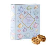 eBoutik - Book Lovers Christmas Scottish Afternoon Tea Biscuit Gift Tin - Readers Festive Assorted Selection Box, Xmas Festive Food Hamper Stocking Filler