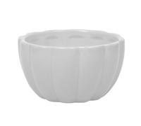 eBoutik - Ceramic Pumpkin Shaped Snack Bowl - Autumn Thanksgiving Decoration Bowls for Food, Trick or Treat Sweets, Biscuits, Soups etc (White)