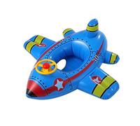 eBoutik - Children’s Summer Swimming Pool Inflatable Toy - Kid’s Beach Ride-ins Airplane Floater With Steering Wheel Horn - Fun To Use & Easy To Pack Away - (Blue)