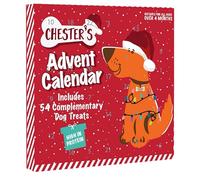 eBoutik - Christmas Advent Calendar for Dogs - Festive Xmas 24 Numbered Doors Includes 54 High Protein Meaty Dog Treats