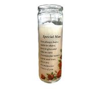 eBoutik - Christmas Memorial Pillar Candles for Loved Ones - Long Burning Remembrance Sympathy Ornament to Remember Loved Ones at Xmas (Special Mam)