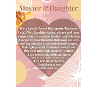 eBoutik - Christmas Mother & Daughter Poem Blanket - Super Soft Flannel Throw - Xmas Fluffy Gift for Mum - Heartfelt Holiday Present, Cozy & Warm Large Cover