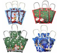 eBoutik - Christmas Paper Gift Bags - Festive Party Treat Bags - Goody Bags with Handles - Party Decorations