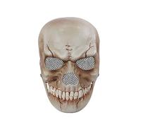 eBoutik Creepy Horror Halloween Skeleton Skull Moving Mouth Face Mask Headgear - Perfect Scary Prop for Parties, Trick & Treat or Adult Fancy Dress Costume For Cosplay (White)