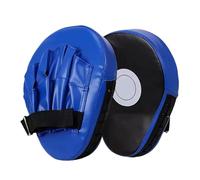 eBoutik- Curved Focus Pads for Boxing Training Mitts, Hook and Jab Gloves, MMA Kickboxing Punch Bag Pads Gym Equipment For Self Defence (Blue)