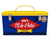 eBoutik - Dad’s “I’ll Do It Later” Tool Box Tin with Scottish Butter Shortbread Biscuits - Gift Novelty Father’s Day for Dad, Funny Biscuit Gift Set, Reusable Metal Storage Container