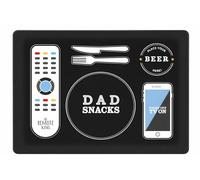 eBoutik - Dads Birthday Joke TV Remote, Phone, Beer and Snacks Design Lap Serving Food Tray Gift Him - Christmas Fun Joke Present for Xmas Stocking Filler