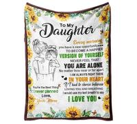 eBoutik - Daughter Colourful Personal Blanket - Daughter's Warm Flannel Soft Throw For Birthday or Anniversary or Valentines 70x100cm (Sunflower)