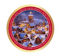 eBoutik - Festive Danish Butter Cookies in Traditonal Christmas Tin - Festive Biscuit Gift Box for Secret Santa, Holiday Snacks, Stocking Filler, Luxury Treats For All (Old Snow Village)