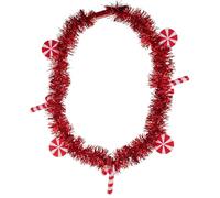 eBoutik - Fun Novelty Light Up LED Christmas Candy Cane Necklace - Joke Party Costume Accessory For Christmas Jumper Day, School & Office Parties or Festive Xmas Markets